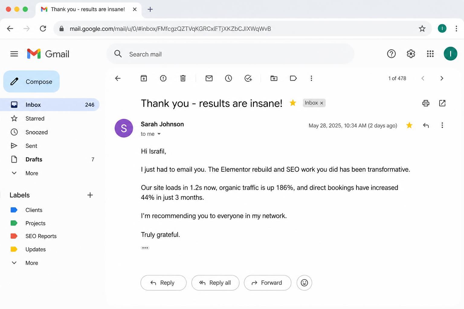 Email Testimonial